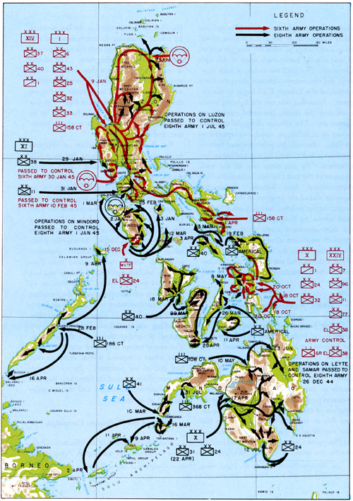 Plate No. 102, The Philippine Campaign, October 1944-July 1945